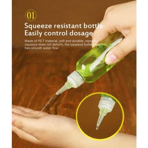 Transparent Plastic Sharp-mouth Bottles 30/50/100ML Travel Bottlingwith Screw-On Lids Squeeze Liquid Bottle Mini Design Reusable