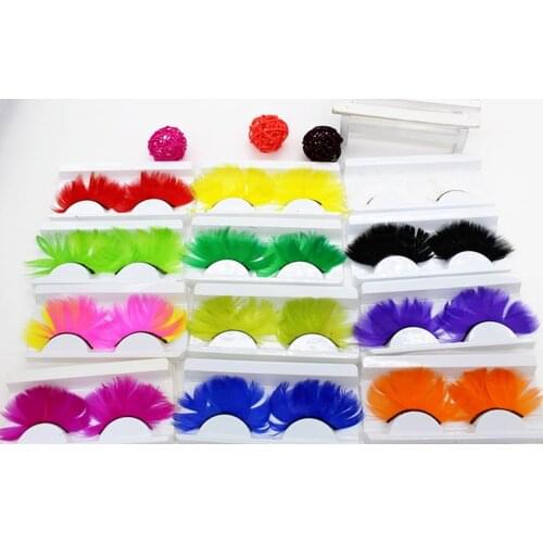 10 Pair DIY Eyelashes Lashes Natural Handmade Reusable Extensional Charming Funny Ladies Styles Party Stage Dance Halloween