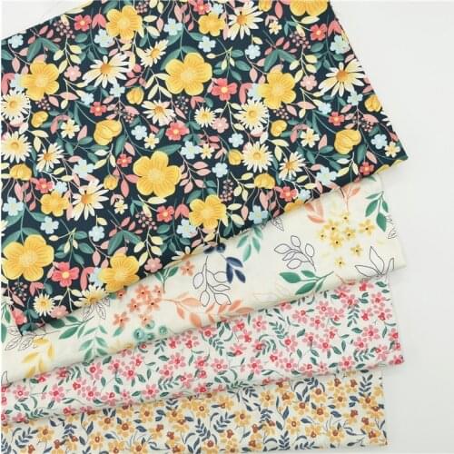 160x50cm Blossom Cotton Twill Fabric, making Flower Bedding Dress Bag Handmade Shell Fabric Lining