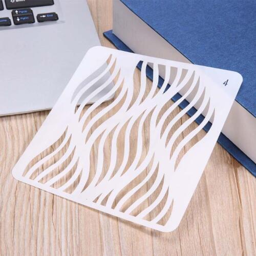 Wave Hollow Painting Stencils for DIY Scrapbooking Plastic Template Photo Album Diary Paper Cards Crafts Decorative Drawing Tool