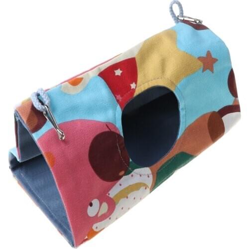 Spring Summer Hanging Bird Cage Nest House Sleep Hammock Cave Parrot Tent Shelter Shed Hut Hamster Rest Perch for Lovebird