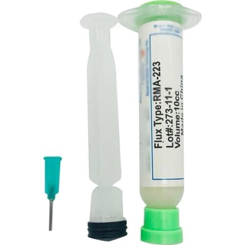 1 Set Syringe Solder Paste Flux Grease Repair Solde RMA-223 10CC PCB BGA Soldering Paste Flux Solder Ball Flux Paste Needle
