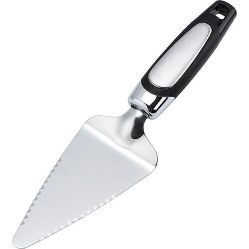 1pc Kitchen Gadgets Pizza Cutter Ergonomic Handle Non-Slip Stainless Steel Cheese Cake Pancakes Scraper Baking Tools