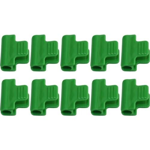 10 x Plastic Green Greenhouse Film Clamps Sunshade Net Hoop Clips 11mm