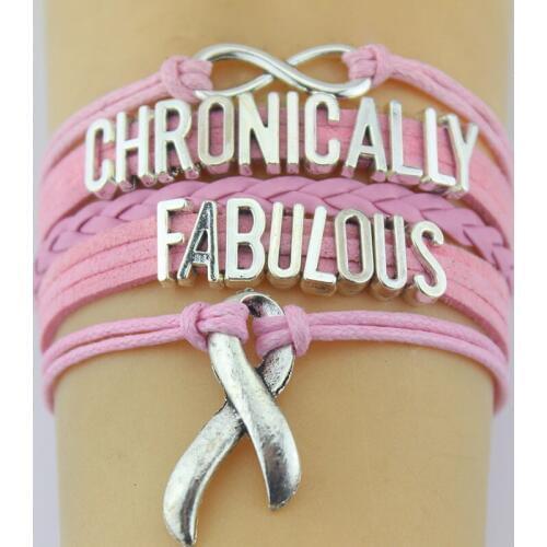 10PC/lot Infinity Love Chronically Fabulous Ribbon Charm Bracelet Adjustable Wrap Leather Bracelets & Bangle Women Men Jewelry