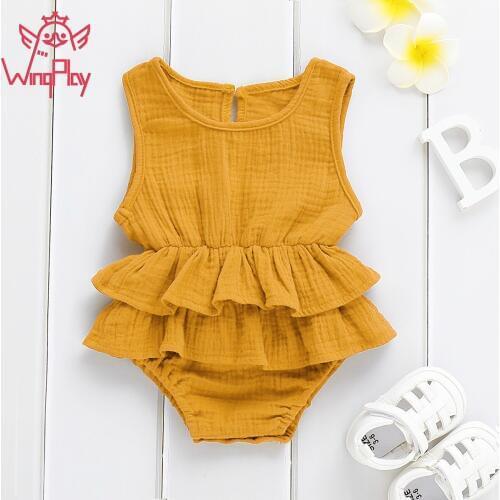 2019 Baby Clothes Baby Bodysuits Solid Newborn Bodysuits Cotton Sleeveless Bodysuit For Boys/Girls 1 Piece #GY