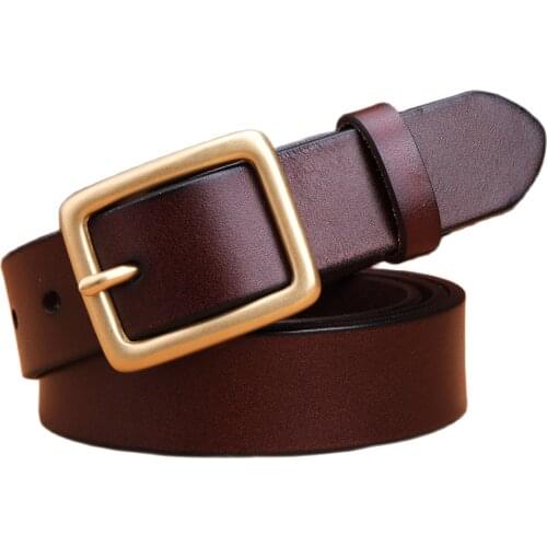 2020 fashion belt for women high quality luxury 100% real full grain genuine leather camel cowgirl 28mn red camel men thin 2.8cm