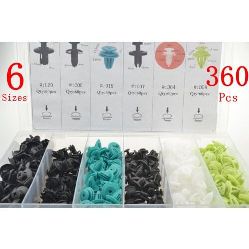 360pcs Door Pannel Clips Retainer Fastener Screws Clamp Components Nuts Grille