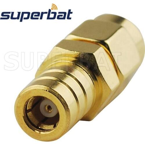 Superbat 5 pcs SMA-SMB RF Adapter SMA Male Plug to SMB Plug straight gold-pleated RF Coax Connector