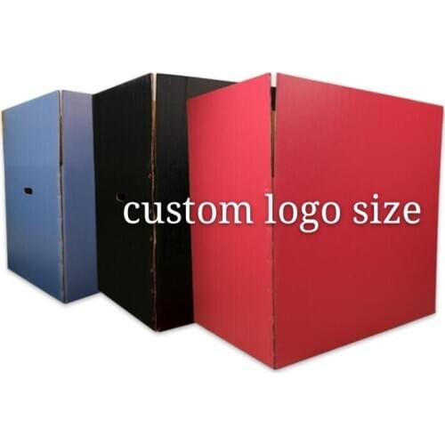 500pcs Custom Corrugated Paper Shipping Mailer Black Boxes Printed Logo Packaging Hair T-Shirts Clothing Boxes