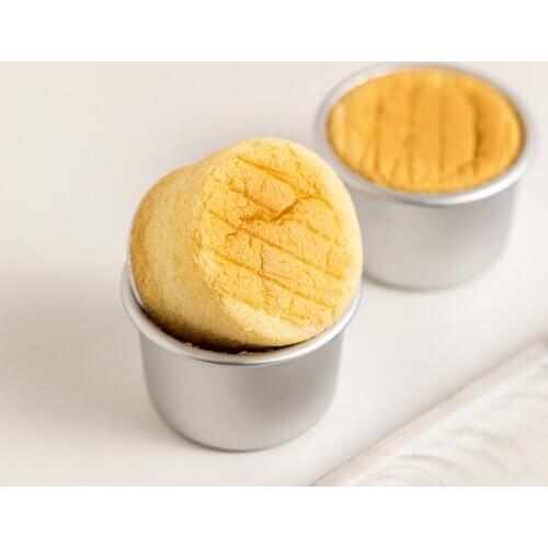 6/8/10pcs 2inch diameter 6cm Aluminum Alloy Round Mini Cake Pan Mold Removable Bottom Pudding Mold DIY Baking Tools Non-stick