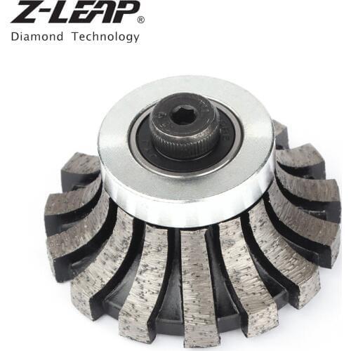 Z-LEAP H20 Diamond Router Bit Segmented Hand Profiling Wheel M10 Thread Marble Granite Concrete Edge Countertop Grinding Wheels