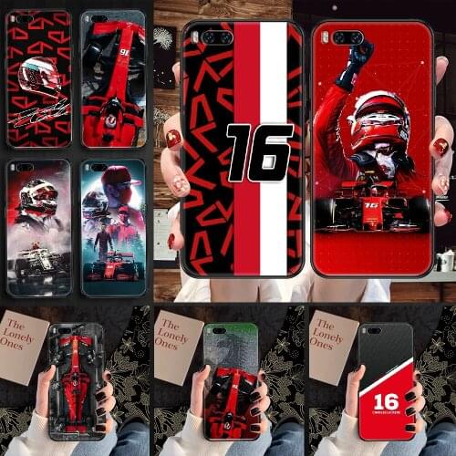 Charles Leclerc F1 16 Phone case For Xiaomi Mi Max Note 3 A2 A3 8 9 9T 10 Lite Pro Ultra black fashion back soft Etui trend