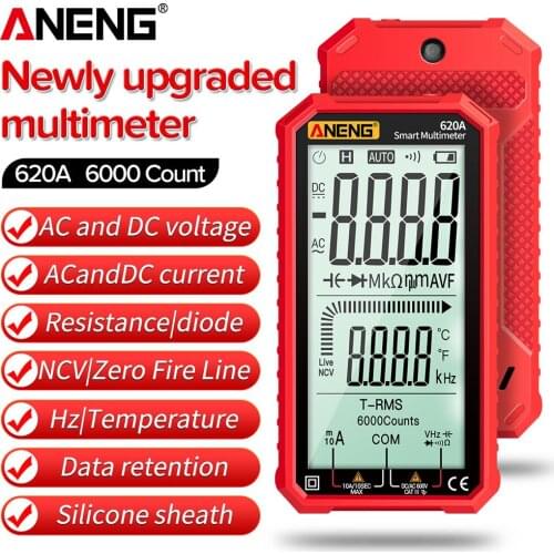 ANENG 620A LCD Digital Multimeter True Rms DC/AC Current Voltage Measurement Capacitance Resistance Measuring Smart Meter