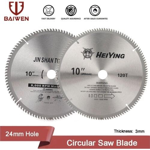 10 Inch Circular Saw Blade Cutting Disc Wood & Aluminum Cutting Tools Bore 24mm For Grinder Cutter Woodworking
