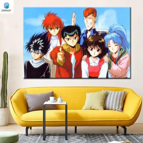 Diy hand painted oil painting on canvas YuYu Hakusho in vase home decor wall art canvas wall pictures for home