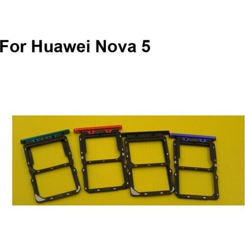 For Huawei Nova 5 New Original Sim Card Holder Tray Card Slot For Hauwei Nova5 Sim Card Holder Replacement Parts