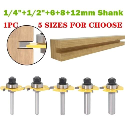 1pc 6mm/1/4"/8mm/12mm/12.7mm Shank 5/32"x1/2" Joint Assembly Router Bit Biscuit #20 Slotting Wood Working Cutting Router Bit