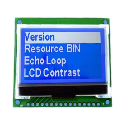 3.3V Blue 12864 128X64 COG Graphic LCD Module Display Screen LCM Build-in ST7565P/R Support Parallel / Serial SPI