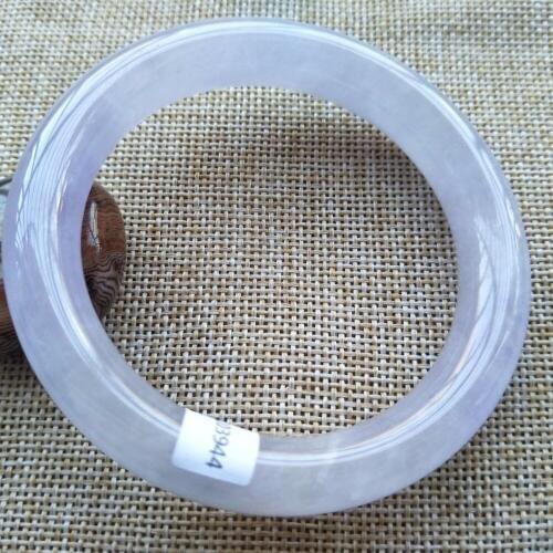 Fine jewelry 58-60mm Certified (Grade A) 100% Natural Lavender Jadeite JADE Bracelet Bangle free shipping