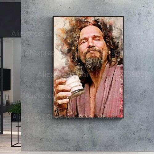 The Big Lebowski Movie Modern Canvas Art Posters and Prints The dude Abstract Canvas Painting on the Wall Art Picture Home Decor