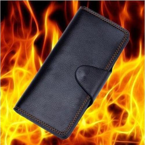 Supreme Fire Wallet(Brown Or Black Leather, Long) - Magic Trick, Accessories,Mentalism,Fire Magic,Stage Magic Props,Close Up,Fun