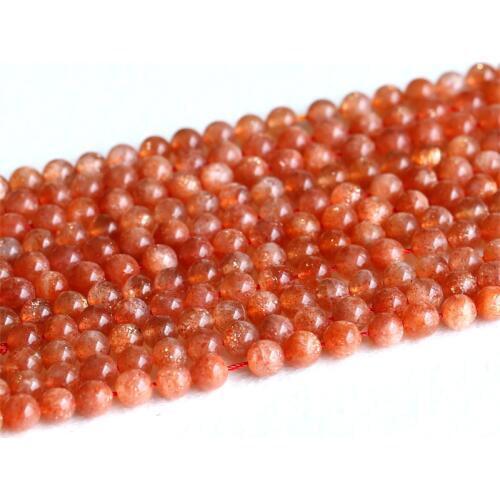 High Quality Natural Genuine Orange Gold Oligoclase Sanidine Sunstone Round Loose Beads 6mm 8mm 10mm 12mm 15" 05182