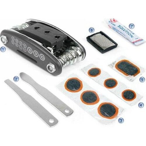 Wholesale Bicycle Multifunction Tools Tire Repair Kits Wrench Screwdriver Tyre lever Tire repair Combination Tools