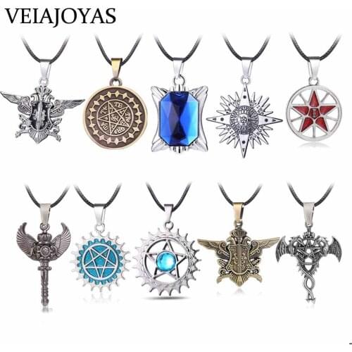11Styles Anime Black Butler Pendants Necklaces Punk Demon Contract Star Vintage Necklace Women Cosplay Charm Jewelry Accessories