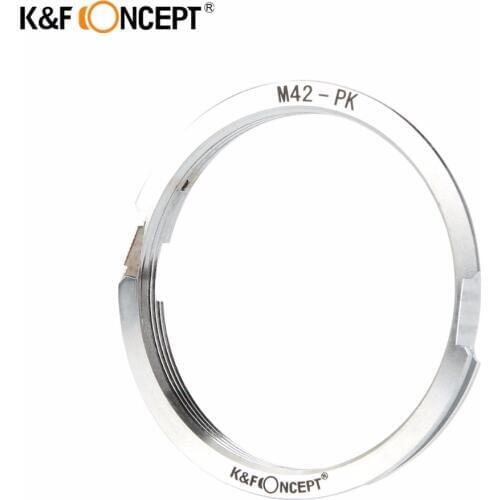 K&F CONCEPT for M42-PK Camera Lens Adapter Ring of Metal fit for M42 Screw Mount Lens to for Pentax K Mount Camera Body