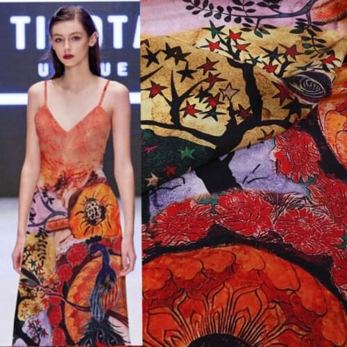 Silk Crepe De Chine Fabric Breathable Comfortable Clothing Half Skirt Top Dresses Sewing Material by the Meter Alibaba Express