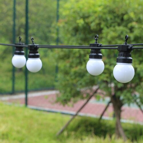 13m Milky Led Festoon String Light Ball Globe Street Fairy Light Bulb Christmas Garland Outdoor For Patio Tree Party Decoration