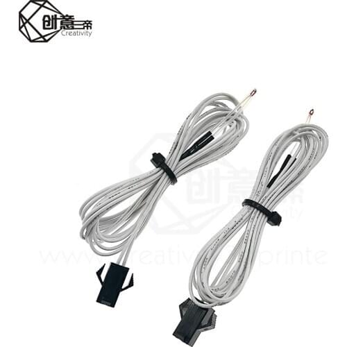 5pcs/lot 100K ohm NTC 1M/2M Line 3950 Thermistors Sensors with Cable 3D Print Part Temperature Part White Accessories 1m 2m long