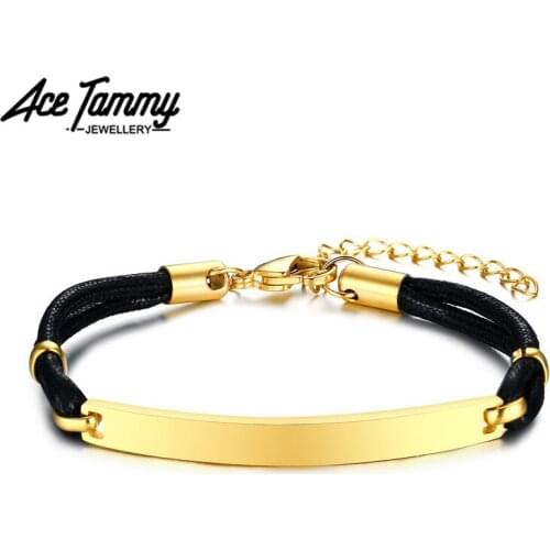 Inspirational Jewelry Bracelet Custom Design Gold Stainless Steel Unisex Bracelet 18CM