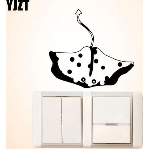 YJZT Electric Fish Animal Pattern Vinyl Decal Wall Switch Sticker Kids Room Decor S19-0308