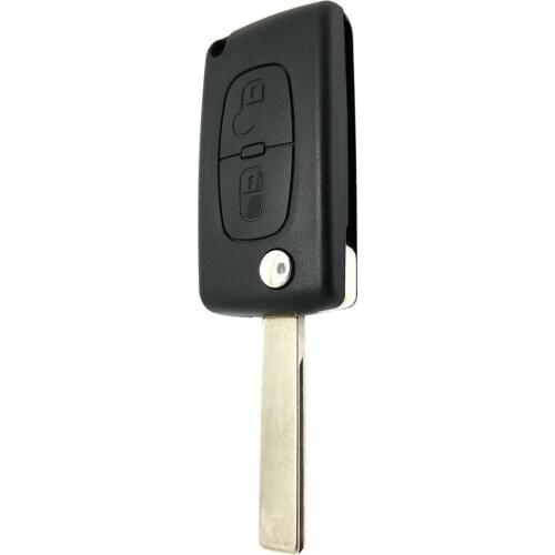 Low price 2-Button Folding Housing Car Key Protective Case For Peugeot 207 307 407 308 Car Modification Accessories dropshipping