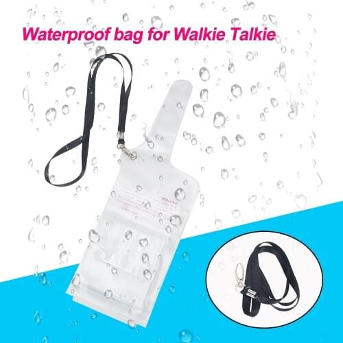 Full Protector Cover Portable Waterproof Bag Case Pouch for Walkie Talkie Radio Transparent Technical Design Fog-proof