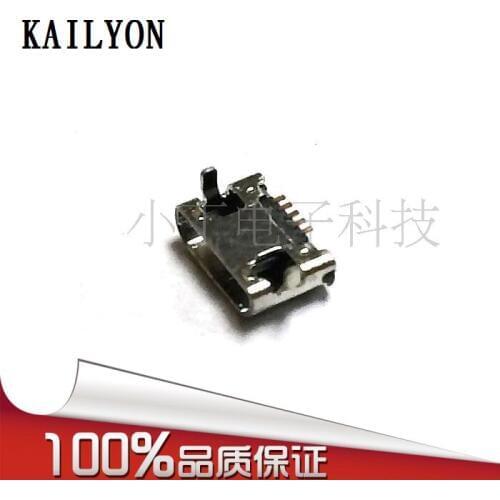 100pcs MICRO, 5P, USB, mother seat, Mike, reverse mother seat, horizontal insert plate, 8.2mm foot, patch