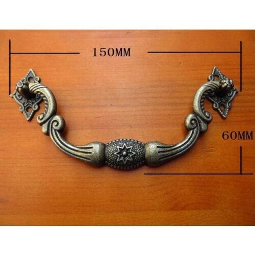 20 Pieces Antique Brass Furniture Handle Cabinet Knob Jewelry Box Handle Knob Drawer Pull /150*60mm