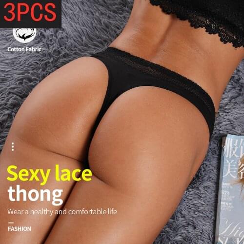 3PCS/Set Women Sexy Lingerie Seamless Panty Thong G String Soft Cotton Underwear Hollow Out Briefs Erotic Female Control Panties