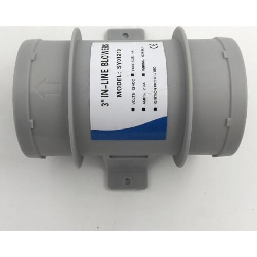 3" In-Line Marine Bilge Air Blower 12V Quiet Boat White suit Boat/Caravan