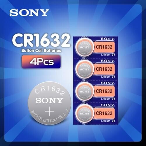 4pcs FOR SONY Original CR1632 CR 1632 ECR1632 DL1632 KCR1632 LM1632 3V lithium Button Cell battery Batteries for Toys watch