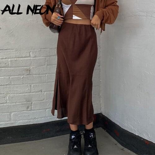 Женские юбки миди ALLNeon China At AliExpress