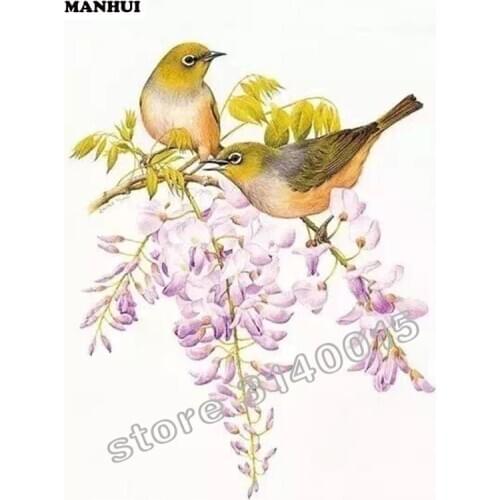 Diy Diamond Painting Two birds Cross Stitch Diamond Embroidery Diamond pictures Mosaic patterns rhinestone BFC092
