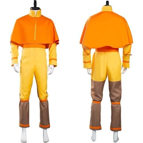 Avatar The Last Airbender Cosplay Avatar Aang Costume Jumpsuit Outfits Halloween Christmas Outfits