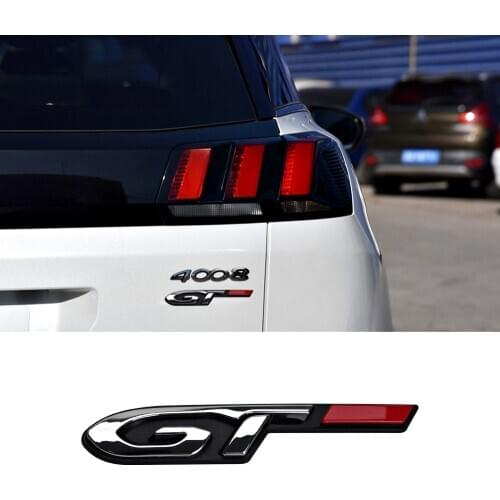 Car Auto 3D Emblem Sticker Decal Badge GT Design For Peugeot 308 206 407 307 208 207 508 2008 Rear Trunk Decoration Decals