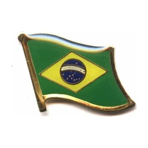 Brazil 300+ Country flag Lapel Pin Badge Enamel badge brooch Jeans shirt bags Cool Jewelry Gift for girl n boys (10pcs/lot)