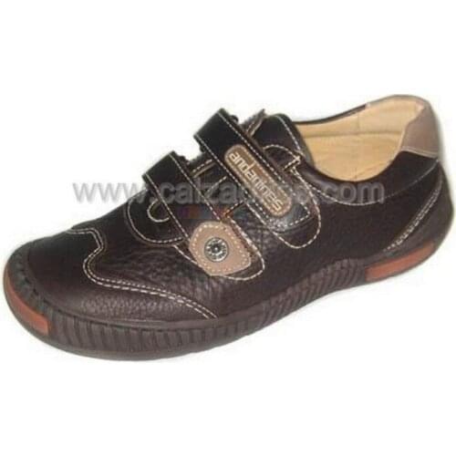Shoes child leather brown chocolate, Andanines