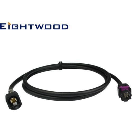 Eightwood FAKRA HSD A Jet Black LVDS New Vehicle High-speed Transmission 120cm Shielded Dacar 535 4-Core RF Coaxial Cable