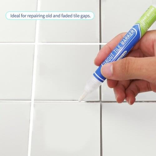 Grout Pen Water Based Tile Grout Paint Pen Renew Repair Marker Tile Gap Line for Bathroom Kitchen Parlor Balcony Floor Restore